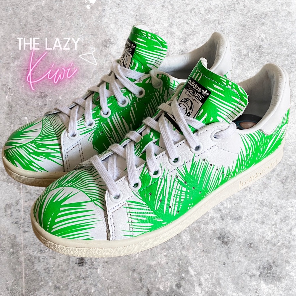 ADIDAS Stan Smith Pharrell Palm Tree Green Sz 7